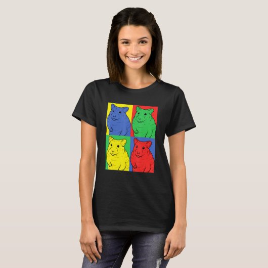 Hamster Pop Art - Retro Rodent T-shirt (Voorkant volledig)