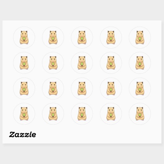 Hamster Popsicle Ronde Sticker (Vel)
