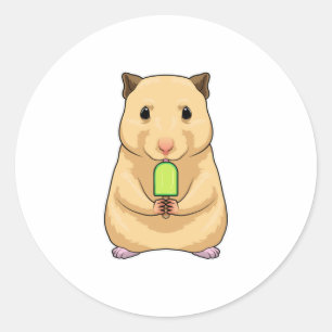 Hamster Popsicle Ronde Sticker