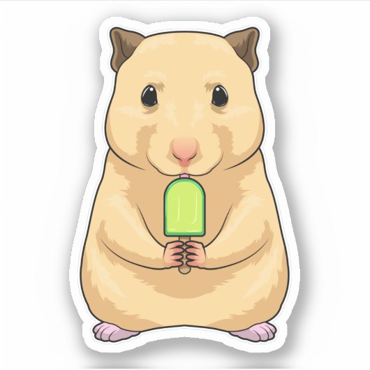 Hamster Popsicle Sticker (Voorkant)