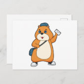 Hamster Postman Letter Briefkaart (Voorkant / Achterkant)