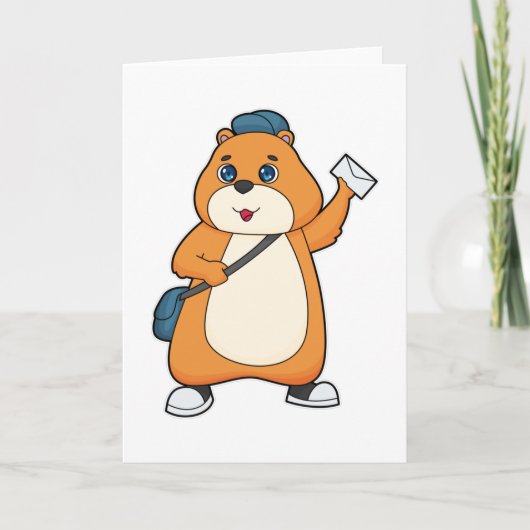 Hamster Postman Letter Kaart (Voorkant)