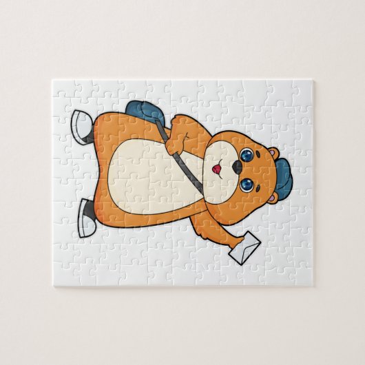 Hamster Postman Letter Legpuzzel (Horizontaal)