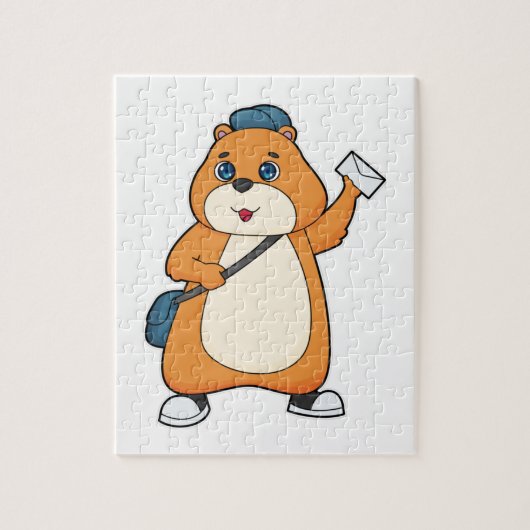 Hamster Postman Letter Legpuzzel (Verticaal)