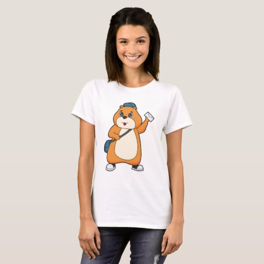Hamster Postman Letter T-shirt (Voorkant volledig)