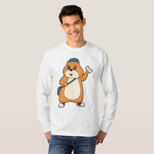 Hamster Postman Letter T-shirt (Voorkant volledig)