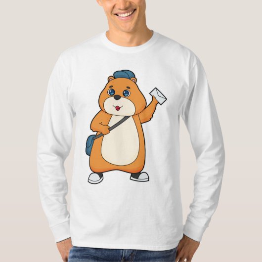 Hamster Postman Letter T-shirt (Voorkant)