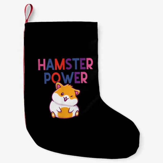 Hamster Power Cute Hamster Kleine Kerstsok (Voorkant)