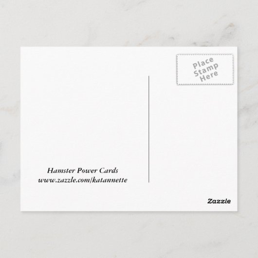 Hamster power Noah, Hamster Power! Briefkaart (Achterkant)