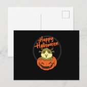 Hamster Pumpkin Happy Halloween Briefkaart (Voorkant / Achterkant)
