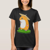 Hamster Raining Umbrella T-shirt (Voorkant)