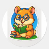 Hamster Reading Sticker (Voorkant)