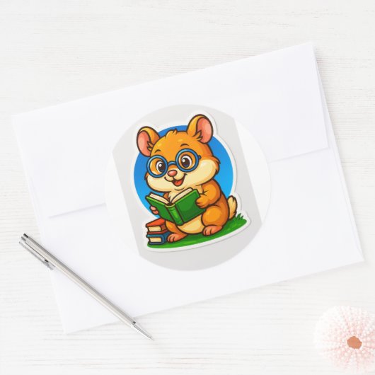 Hamster Reading Sticker (Envelop)