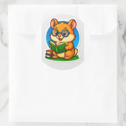 Hamster Reading Sticker (Tas)