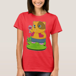 Hamster Rode wijn T-shirt