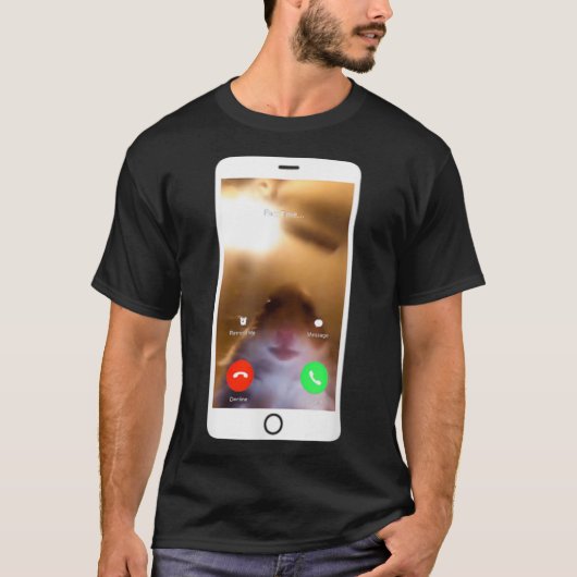 Hamster Roep Meme Front Facing Camera Funny T-shirt (Voorkant)