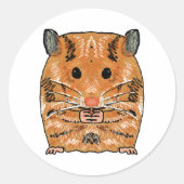 Hamster Ronde Sticker (Voorkant)