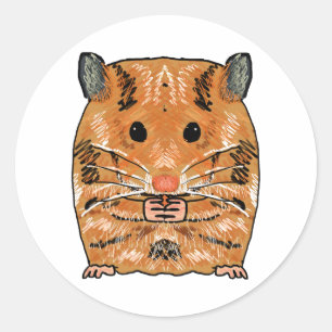 Hamster Ronde Sticker