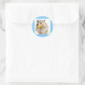hamster ronde sticker (Tas)