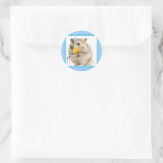 hamster ronde sticker (Tas)