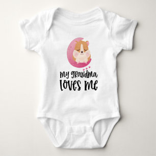 Hamster Roze Maan🐹 Mijn oma houdt van mij Romper