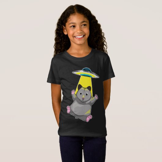 Hamster Ruimteschip Ruimte T-shirt (Voorkant volledig)