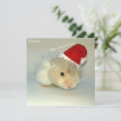 Hamster Santa. Feestdagenkaart (Staand voorkant)