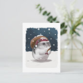 Hamster Santa Feestdagenkaart (Staand voorkant)