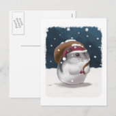 Hamster Santa Feestdagenkaart (Voorkant / Achterkant)