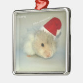 Hamster Santa. Metalen Ornament (Links)