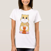 Hamster Schaakstuk King Chess T-shirt (Voorkant)