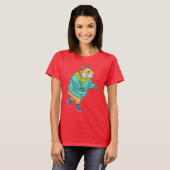 Hamster schaatsen Schaatsen T-shirt (Voorkant volledig)