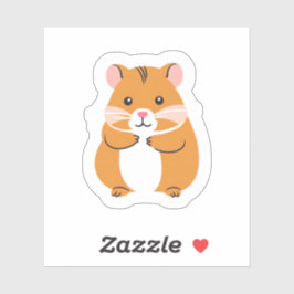 Hamster | Schattig met de hand getekende bruine hu Sticker