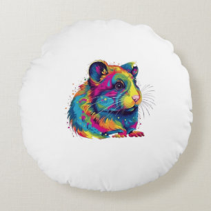hamster schattig rond kussen