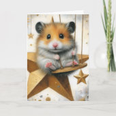 Hamster schommelt tussen de sterren alle gelegenhe kaart (Voorkant)