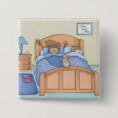 Hamster Shadow Vierkante Button 5,1 Cm (Voorkant)