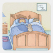 Hamster Shadow Vierkante Sticker (Voorkant)