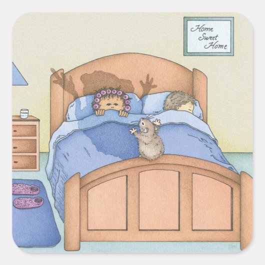 Hamster Shadow Vierkante Sticker (Voorkant)