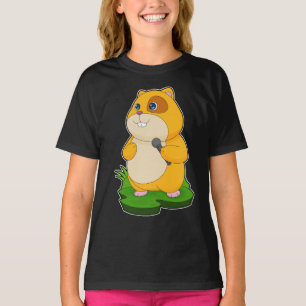 Hamster Singer Microfoon Muziek T-shirt