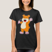 Hamster Singer Microfoon Muziek T-shirt (Voorkant)