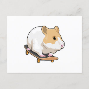 Hamster Skater Skateboard Briefkaart