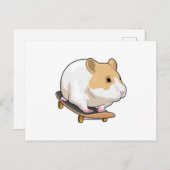 Hamster Skater Skateboard Briefkaart (Voorkant / Achterkant)