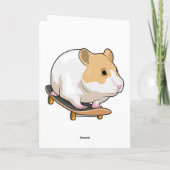 Hamster Skater Skateboard Kaart (Achterkant)