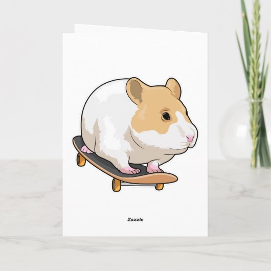 Hamster Skater Skateboard Kaart (Achterkant)