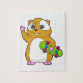 Hamster Skater Skateboard Legpuzzel (Verticaal)