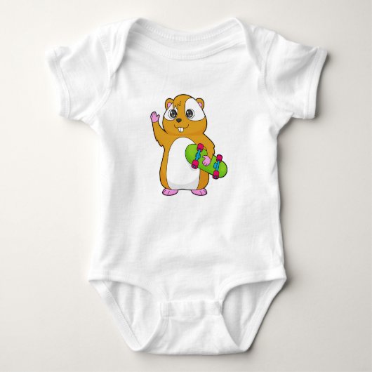 Hamster Skater Skateboard Romper (Voorkant)