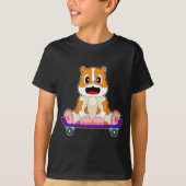 Hamster Skater Skateboard T-shirt (Voorkant)