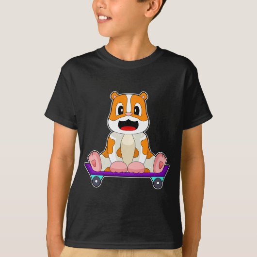 Hamster Skater Skateboard T-shirt (Voorkant)