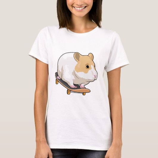 Hamster Skater Skateboard T-shirt (Voorkant)