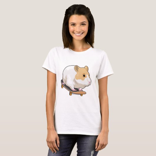 Hamster Skater Skateboard T-shirt (Voorkant volledig)